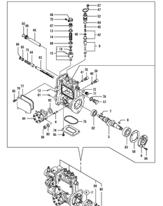 Yanmar Engine Fuel Injection Pump Diagram and Parts List for 46G 4X4-1I029Z-1H020Z-37BKD710 Cub Cadet Lawn Tractor Accessories